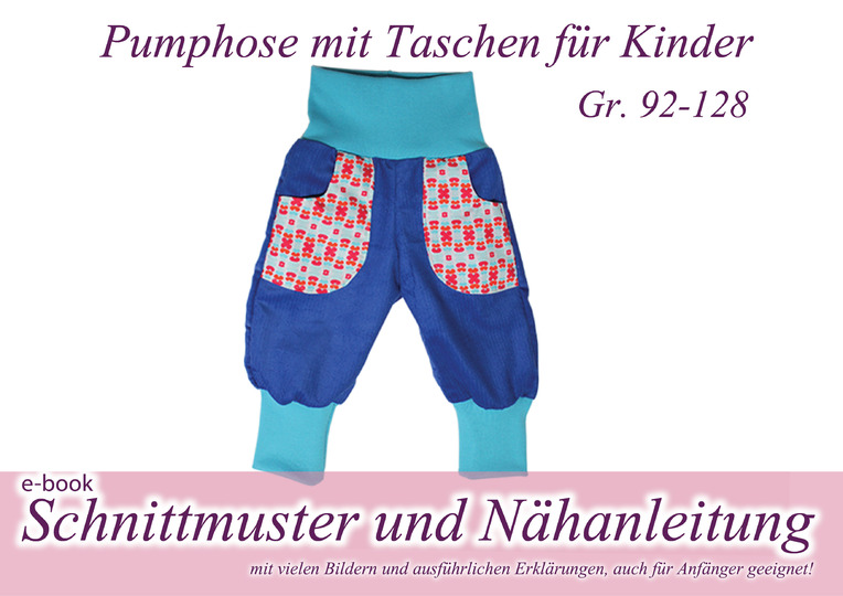 Pumphose mit Taschen für Kinder Gr. 92-128