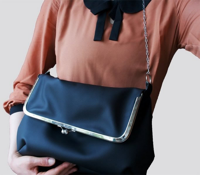 Nähanleitung Tasche Schnittmuster PDF Ledertasche Leder Taschenbügel Bügel