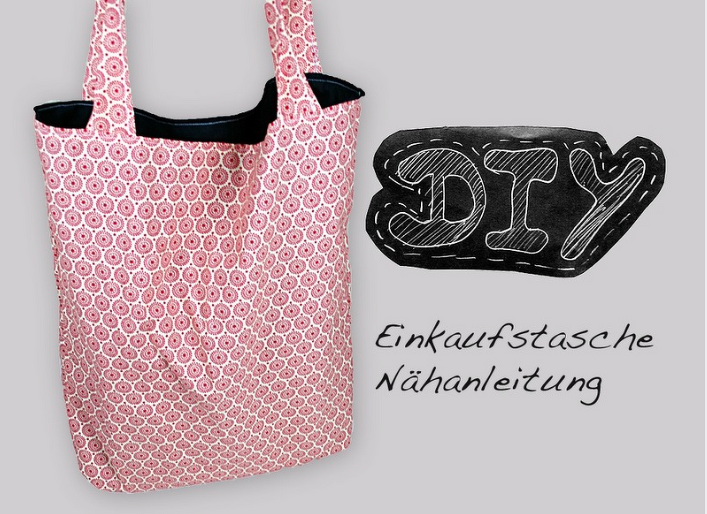 Nähanleitung Schultertasche Shopper Einkaufstasche große Tasche Markttasche Beutel Einkaufsbeutel - Bild 3
