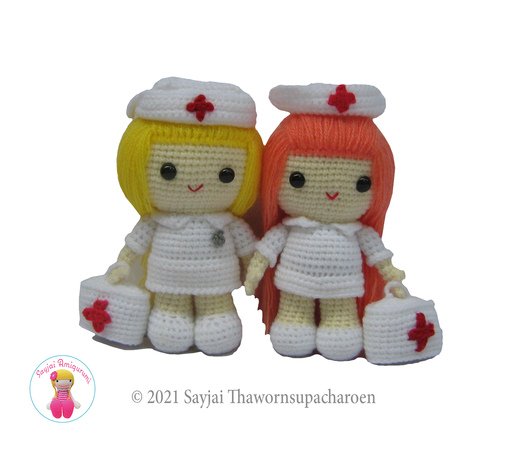 Jazzy the Nurse, Amigurumi crochet pattern
