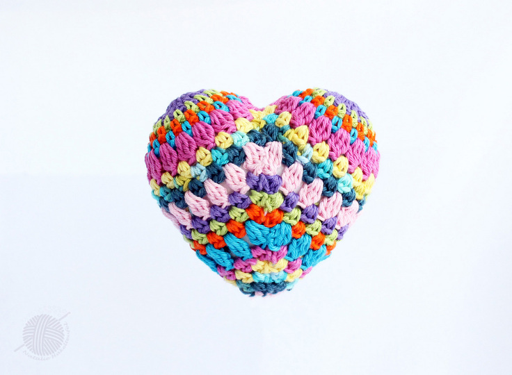 Deko: Bunte Herzen, 8 x 9 cm