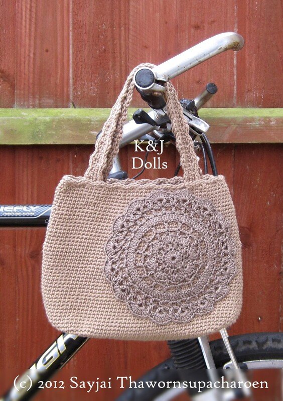 Brown Doily Hand Bag - Image 2