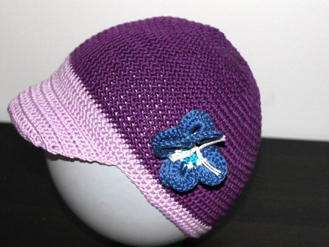 ebook Sommercappie in 4 Größen mit Schmetterlingsapplikation