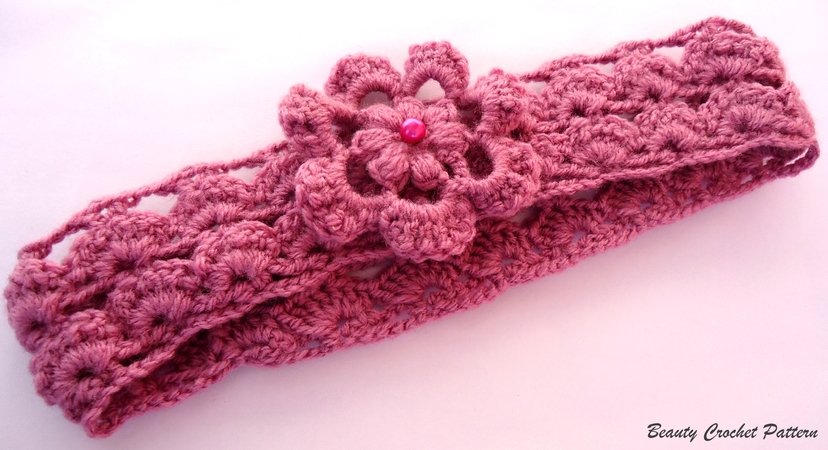 Headband with flower sizes: Baby- Adult