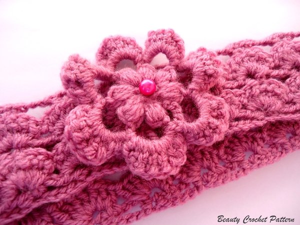 Headband with flower sizes: Baby- Adult