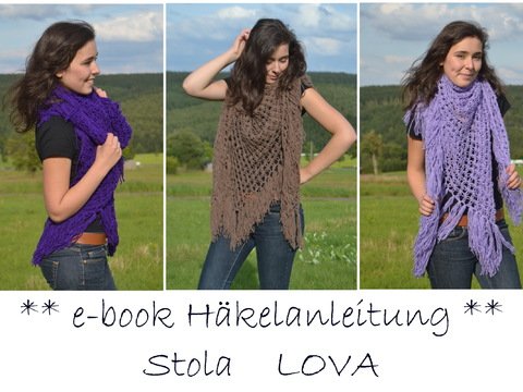 E-Book, Dreieckstuch + Lova + Liebesknoten oder Salomonstich