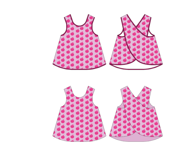 Nähanleitung / Schnittmuster Schürzenkleid Kleid