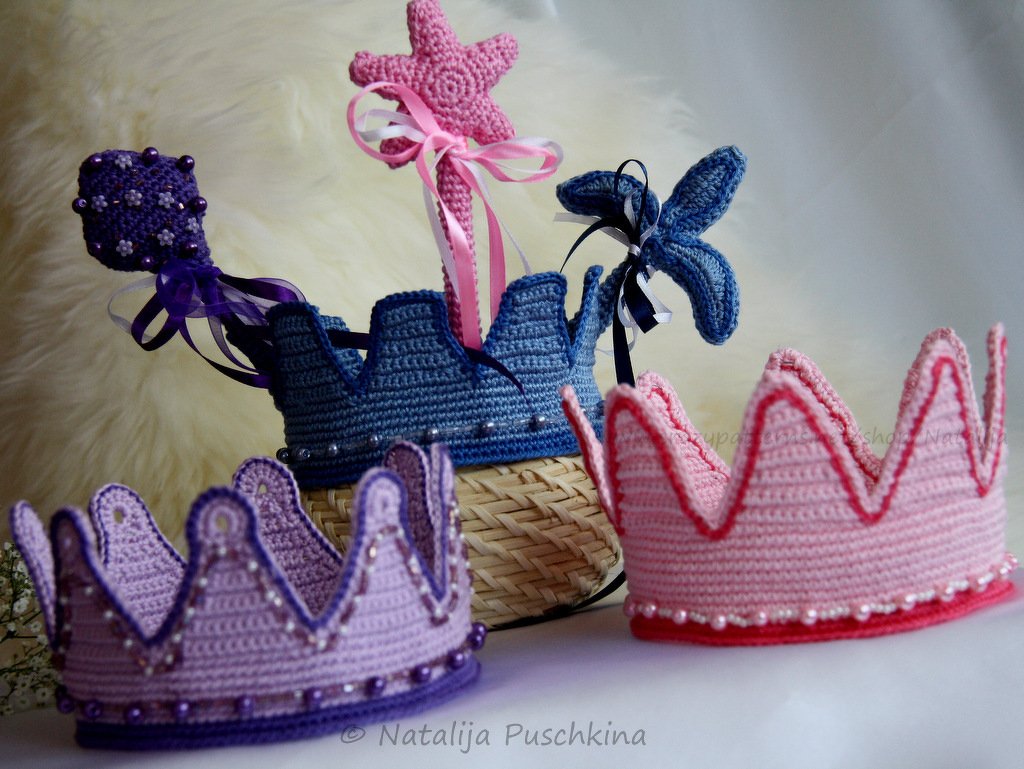 Spar Set: Häkelanleitung - Krone und Zauberstab