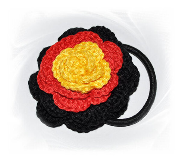 E-Book - Häkelanleitung - Rose - Häkelrose - Wm - Fußball - Haargummi