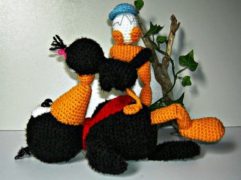 Der liebevolle Rabenvater Rolf und seine zwei Kinder, Häkelanleitung als PDF