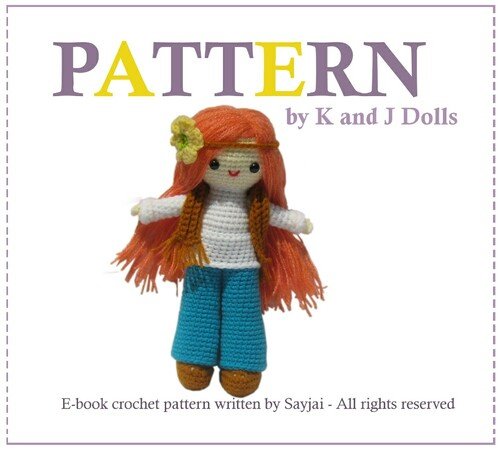 Hippie Daisy, Amigurumi crochet pattern