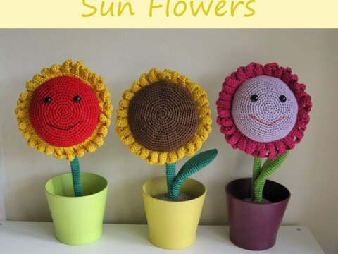 Sonnenblumen Amigurumi Häkelanleitung (PDF)