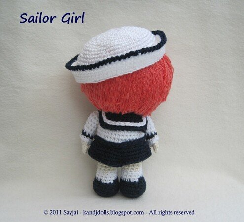 Sailor Girl, Amigurumi crochet pattern