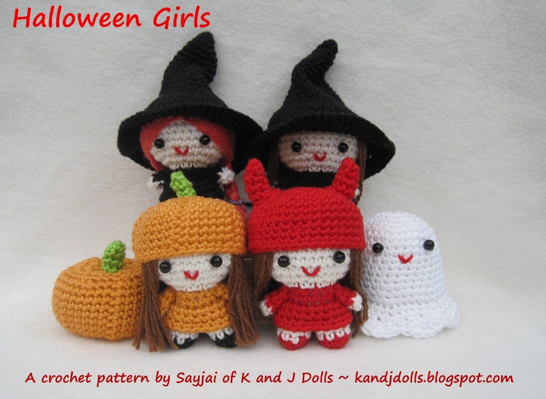 Halloween Girls, PDF Amigurumi Crochet Pattern