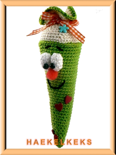 Schultüte + Teddy -- Häkelanleitung von Haekelkeks