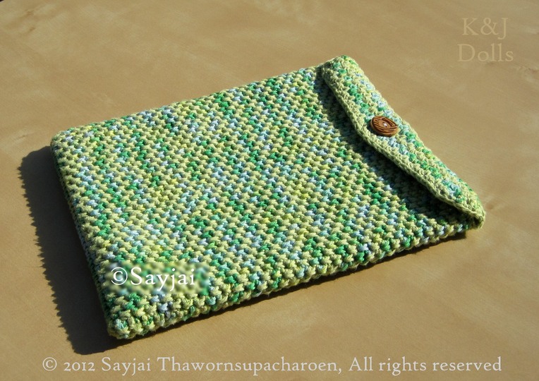 Rot-weiße iPad Hülle Häkelanleitung