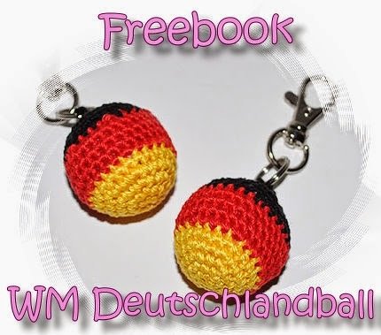 Häkelanleitung - Ball - Wm - Fußball - Schlüsselanhänger - Taschenbaumler