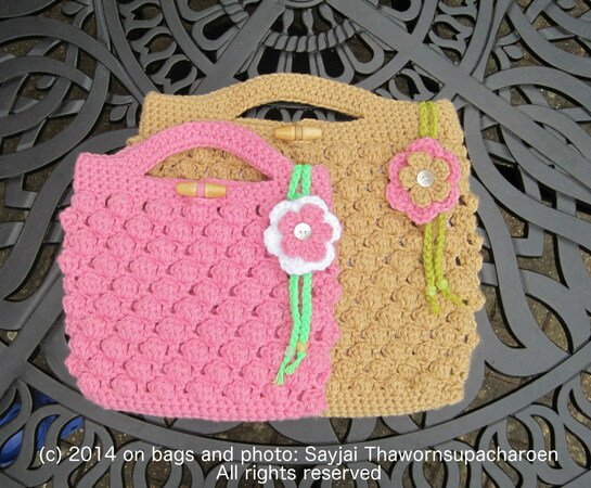 Bobble Bag Crochet Pattern in 2 Sizes