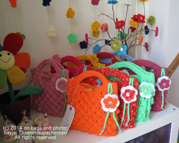 Noppentasche Häkelanleitung für zwei Größen