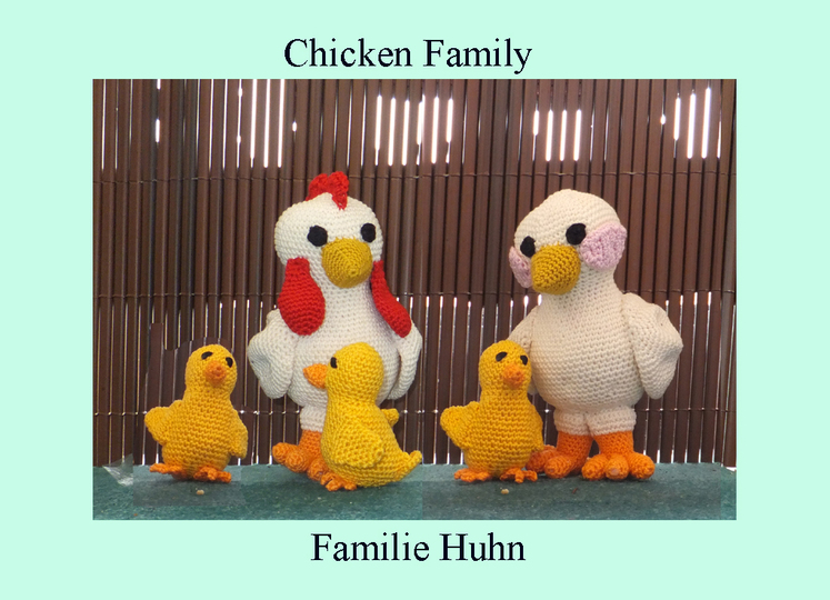 Familie Huhn --- Häkelanleitung