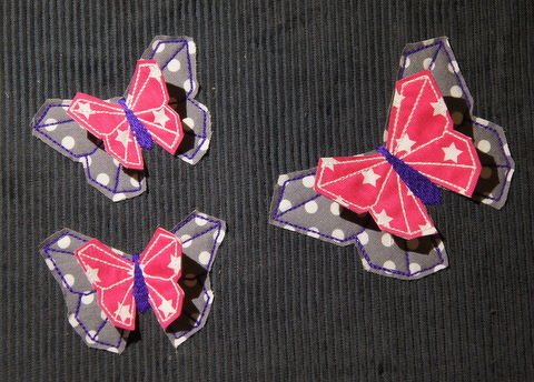 Stickdatei: 3D Schmetterling und 3D Blume ab 10x10