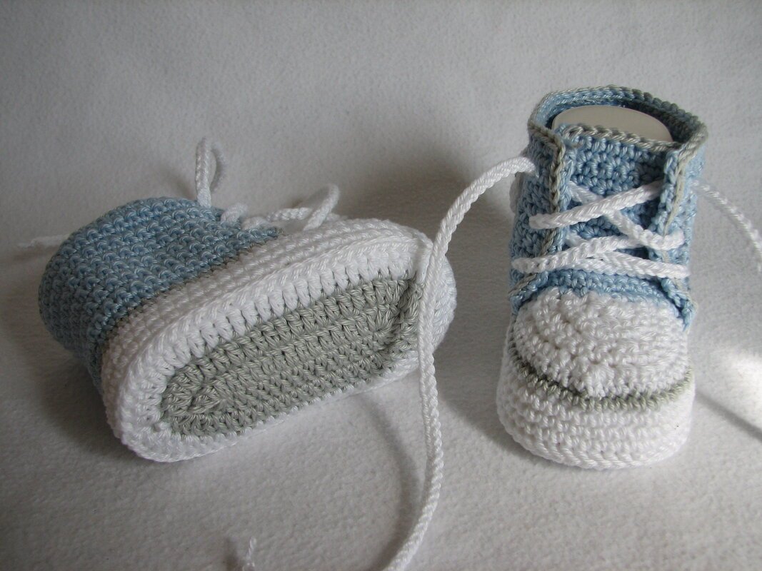 Häkelanleitung Babyschuh "Sneaker" - Bild 2