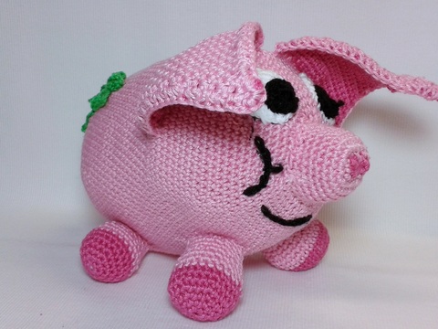 Häkelanleitung Glücksschwein "Berta"