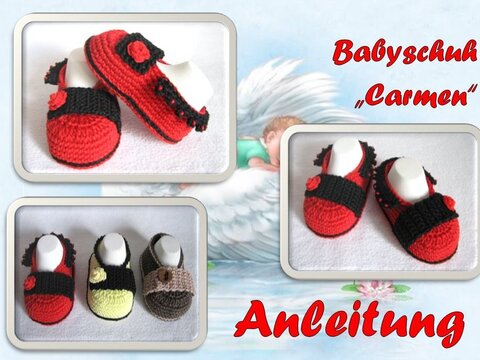 Häkelanleitung Babyschuh "Carmen"