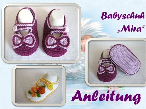 Häkelanleitung Babyschuh "Mira"