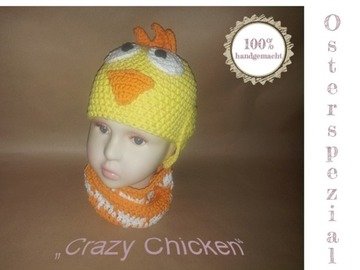 Häkelmütze "CrazyChicken"