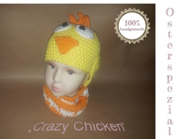 Häkelmütze "CrazyChicken"