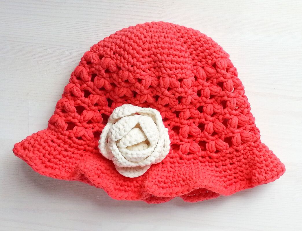 Häkelanleitung Faltbarer Sonnenhut - luftig, leicht, elastisch