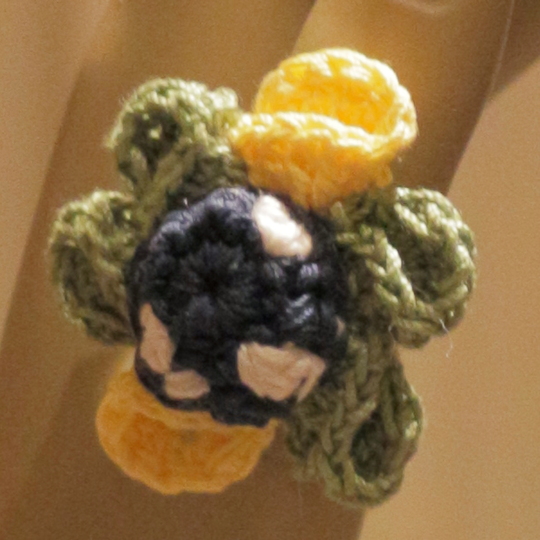 Fußball WM-Finger-Ring in Landesfarben mit niedlichem Fußball in 3D-Op