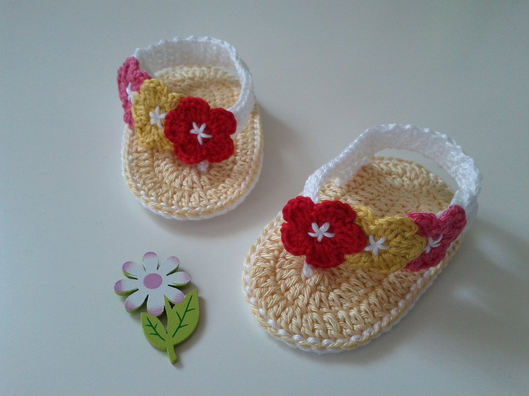 Häkelanleitung Babysandalen / FlipFlops E-Book PDF - Bild 9