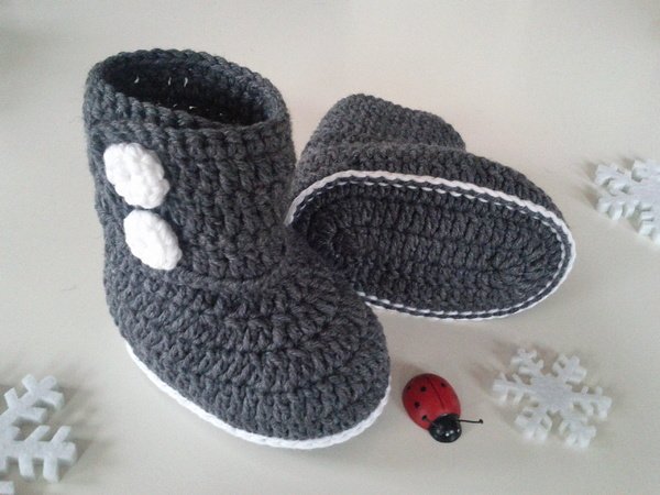 Babyschuhe Hakeln Baby Booties Jetzt Hakeln