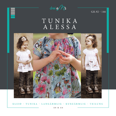 E-Book Kleid / Tunika Alessa Gr. 92/98 - 140/146