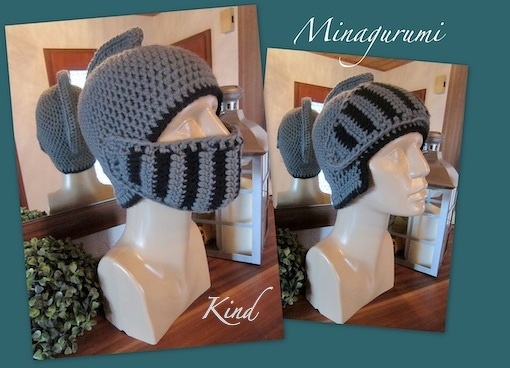 Häkelanleitung - Ritterhelmmütze - Kinder