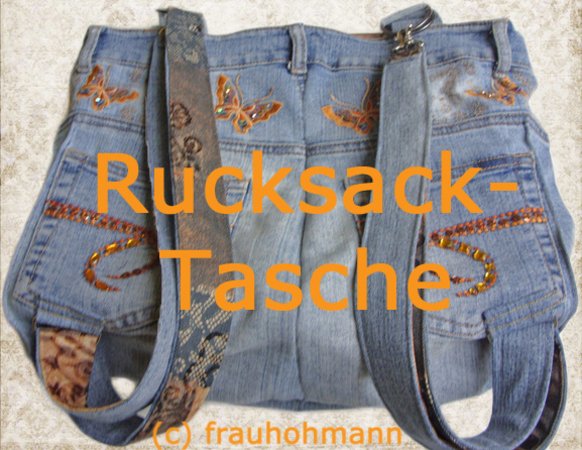 verbergen mannelijk Aktentas Luxus-Rucksack-Handtasche aus alter Jeans