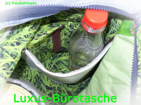 Luxus-Bürotasche mit Klett-Einteilern f. Frühstückdose