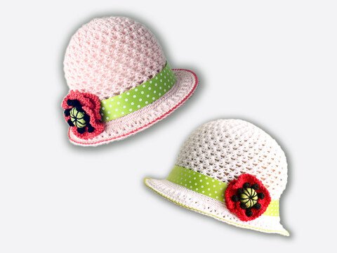 Sommerhut für Babys/Kinder "Mohnblume", alle Größen