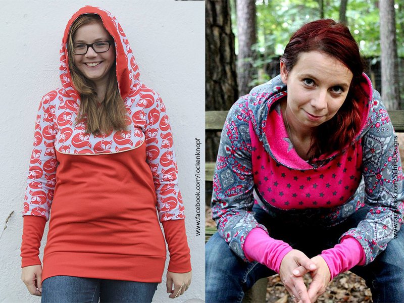 Kapuzenpullover Hoodie Nähanleitung und Schnitt Gr.34-48 - Bild 5