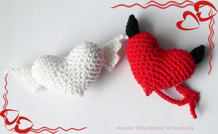 Herzen "Engelchen & Teufelchen"