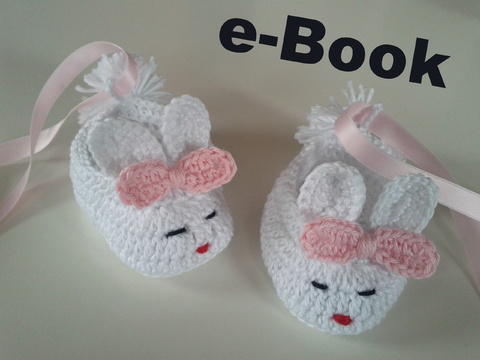 Häkelanleitung Babyballerinas "Häsle" / E-Book PDF