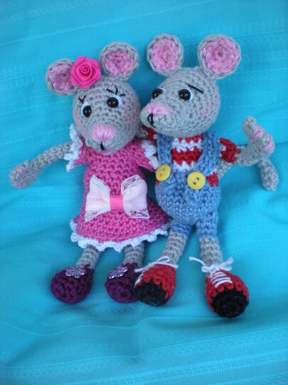 Häkelanleitung für 2 süße Mäuse