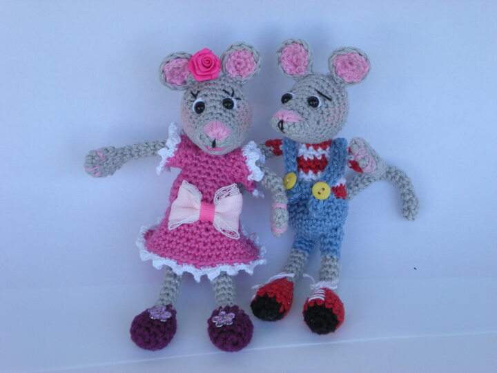 Häkelanleitung für 2 süße Mäuse