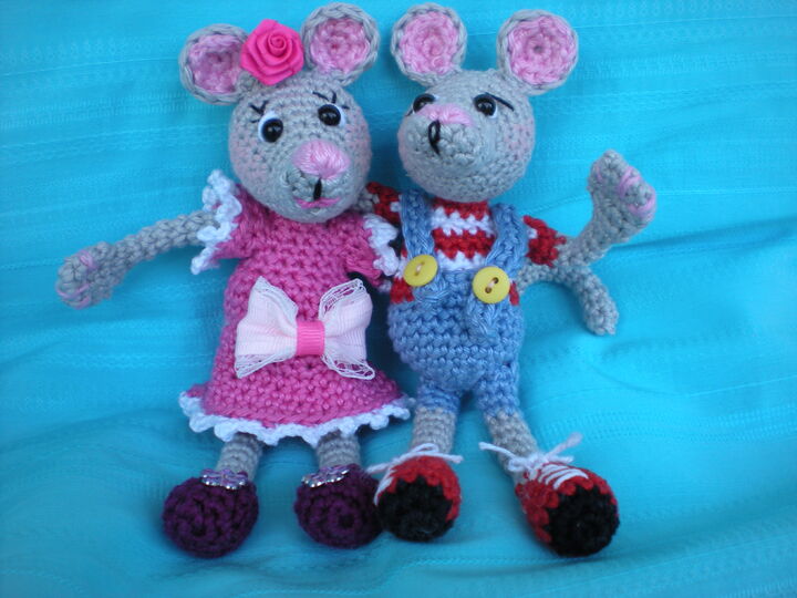 Häkelanleitung für 2 süße Mäuse