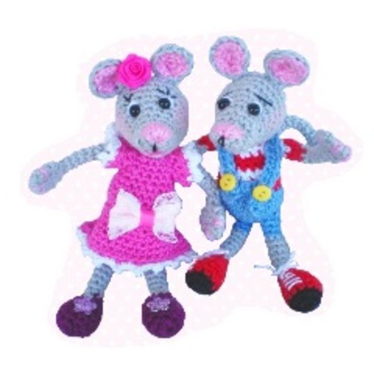 Häkelanleitung für 2 süße Mäuse