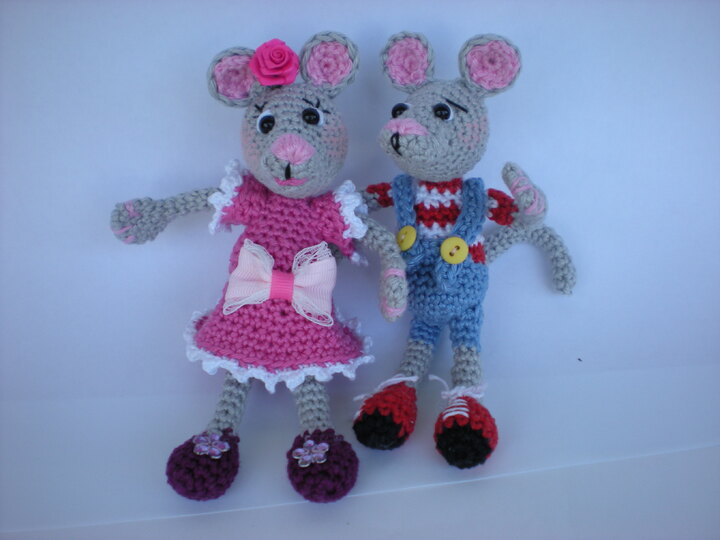 Häkelanleitung für 2 süße Mäuse