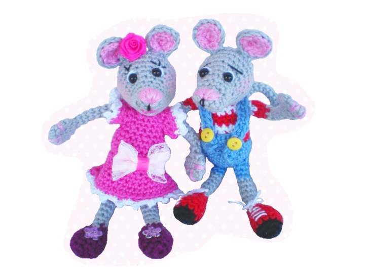 Häkelanleitung für 2 süße Mäuse