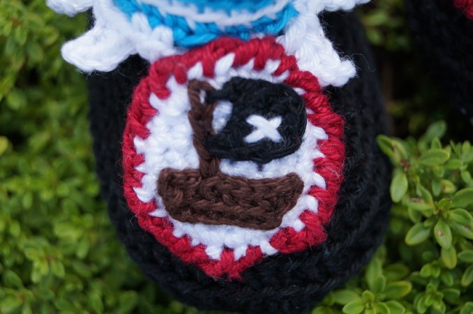 Anleitung zum häkeln für Baby- Schuhe "Kleiner Pirat"